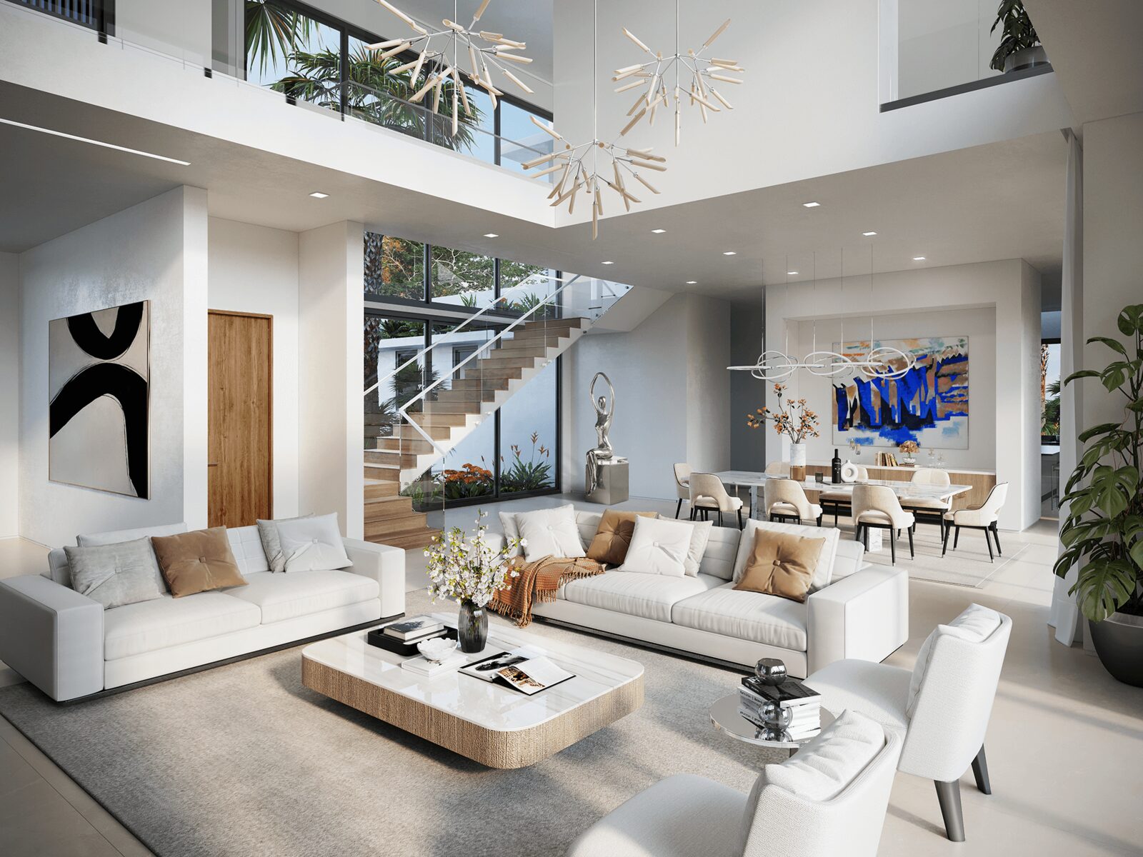 Double-height living room
