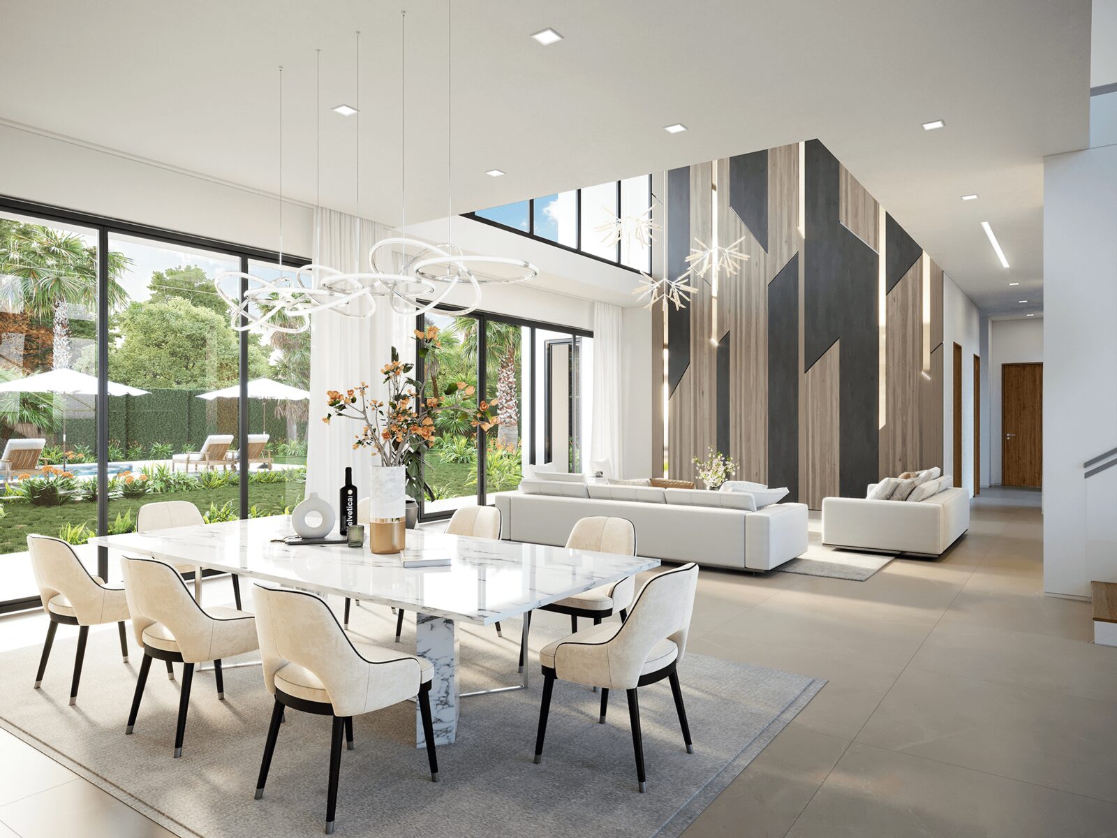 Formal dining under the mezzanine